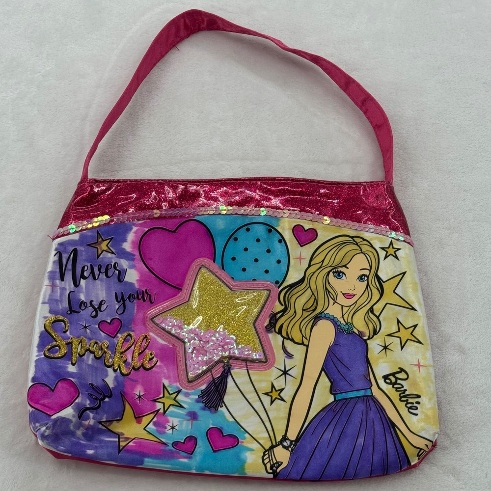 Barbie Y2K Color 'N Style Purse Shoulder Bag Pink Sequins Kids Toddlers Mattel